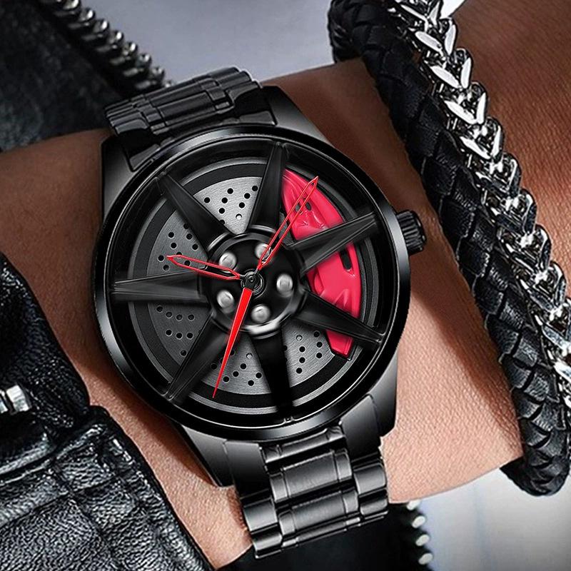 SVJ GT500 Men's 3D Skeleton Dial Wheel Watch