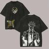 Gachiakuta Printed Unisex Washed T-Shirt Overszied Y2k Men Women Anime Manga Gacahiakuta Cleaners Streetwear Female Male Clothes 26L0526