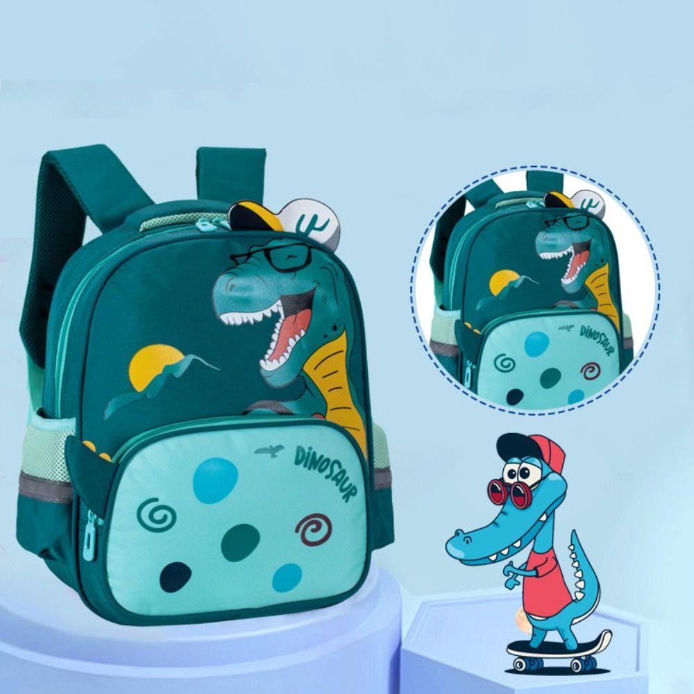 New Large Capacity School Bag Lightweight Waterproof Simple Schoolbag Dinosaur Oxford Luggage Bag Children