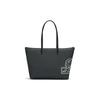 LACOSTE PVC Tote Bag, Shopping Bag, Shoulder Bag, Handbag Large Women's Dark Green NF4243SJ-K49
