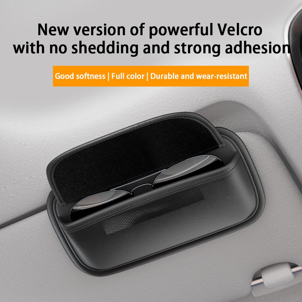 Car Glasses Box Eyeglass Case Universal Sun Visor Car Sunglass Case Protective Auto Eyeglasses Organizer Box Car Accessories