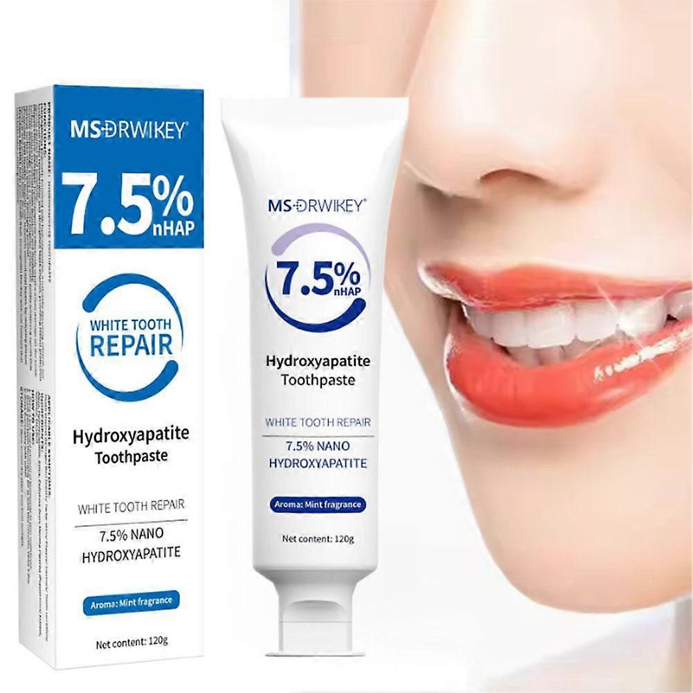 Hydroxyapatite Toothpaste with Plant Essences for Deep Cleaning, Tartar Removal, and Fresh Breath, 120g