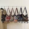Bohemian Tassel Handheld Tote Bag With Zip Closure For Casual Outings
