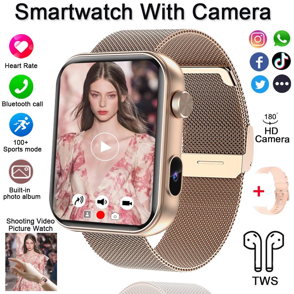 New 512M Memory Smart Watch With Camera Video Recording Health Monitoring Sports Fitness Bluetooth Call Waterproof Smartwatch