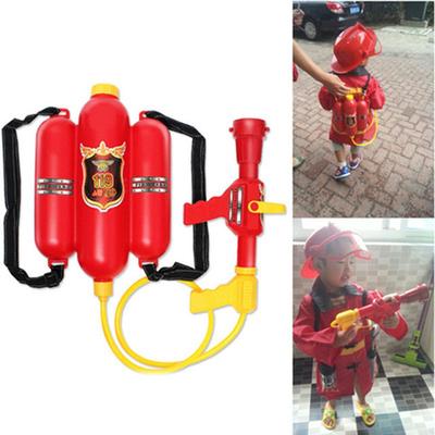 Kinder Feuerwehrmann Rucksack Düse Wasserpistole Strand Outdoor Spielzeug