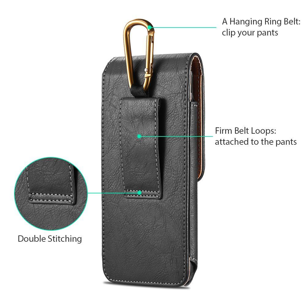 Wallet Pouch Holster Cover Multifunctiona Bum Bag Leather Phone Case Belt Clip Holster Waist Bag