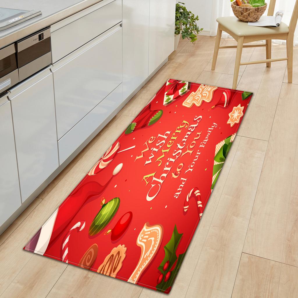 Christmas Kitchen Sand Carpet Doormat Long Floor Mat