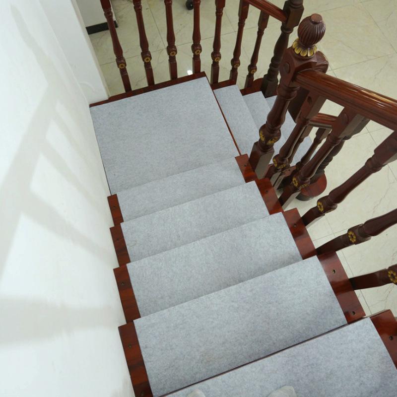 Solid Color Minimalist Carpet Splicing Pads Indoor Soundproofing Noise Reduction Stair Mat Self Adhesive Anti Slip Carpet Water Absorb Suede Felt Rugs