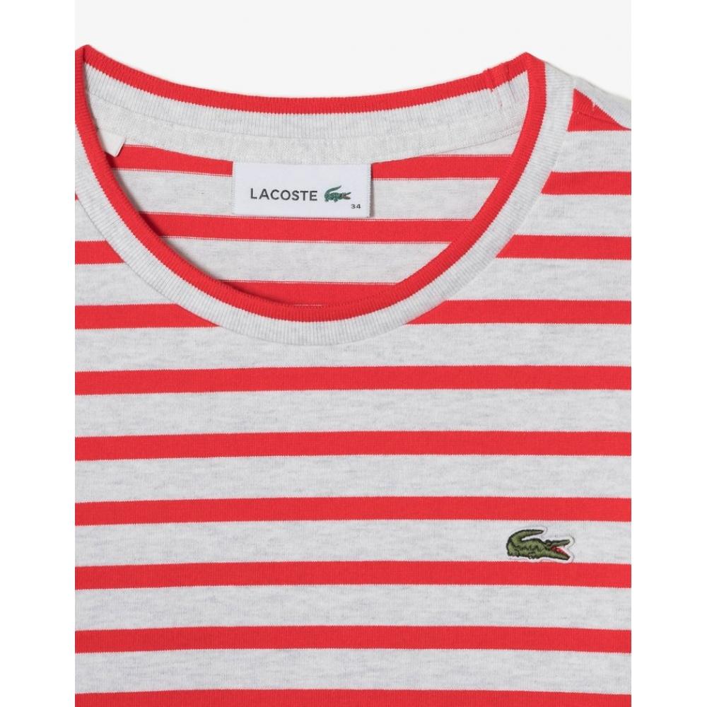 Lacoste Femei S Tricou cu Mâneci Lungi în Dungi Tf821e 54n 240