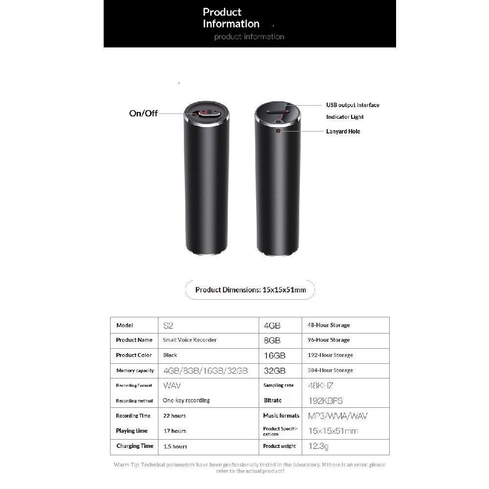 U-disk Digital Pen Audio Sound Voice Recorder 8GB / 16GB / 32GB Record Continue Recording 22 Hours USB Recorder