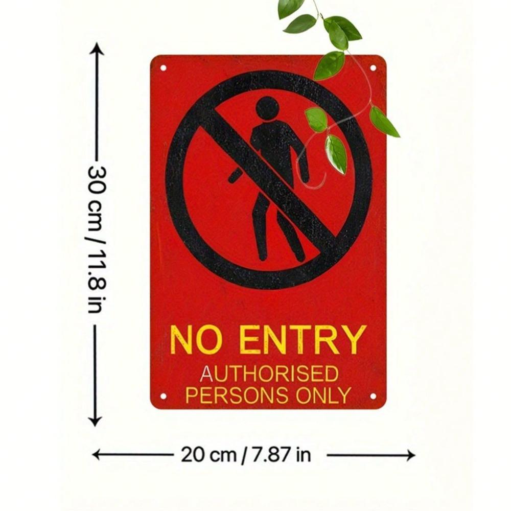 Retro Authorized Personnel Only Sign Metal Tin Plaque Wall Decor for Bar Cafe Garage