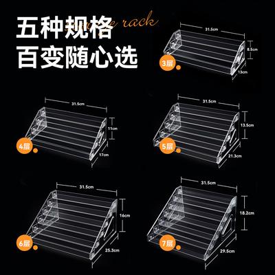 Multi-Layer Manicure Nail Polish Display Stand, Transparent Acrylic Cosmetic Display Stand, Bar Storage Box Rack