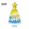 Holiday Desktop Decorations Hand Blown Glass Christmas Tree Figurine, Mini Tabletop Ornaments Xmas Ornament, Handmade Decoration Party Photo Props
