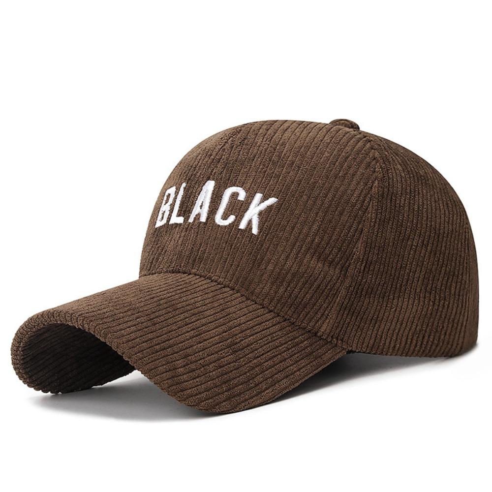 Classic Adjustable Corduroy Baseball Cap Breathable 3D Embroidered Casual Cap Lightweight Polyester Outdoor Sun Hat Daily Use