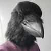 Realistic Raven Mask - Black Bird Design Full Headgear for Halloween, Perfect for Role-Playing and Pranks, Costume Accessory