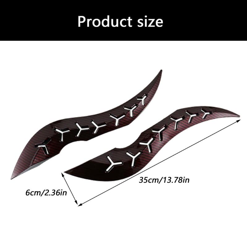 Easy Installation Car Roof Decoration 3D Dragon Horn Decoration Decorative Stickers for Auto Styling Exterior Ornament 2pcs