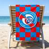 Fußball Straßburg Wappen Strandtuch - Weiche, Saugfähige Mikrofaser, Leicht, Ideal für Den Strand, Partys, Reisen, Camping Fan Geschenke