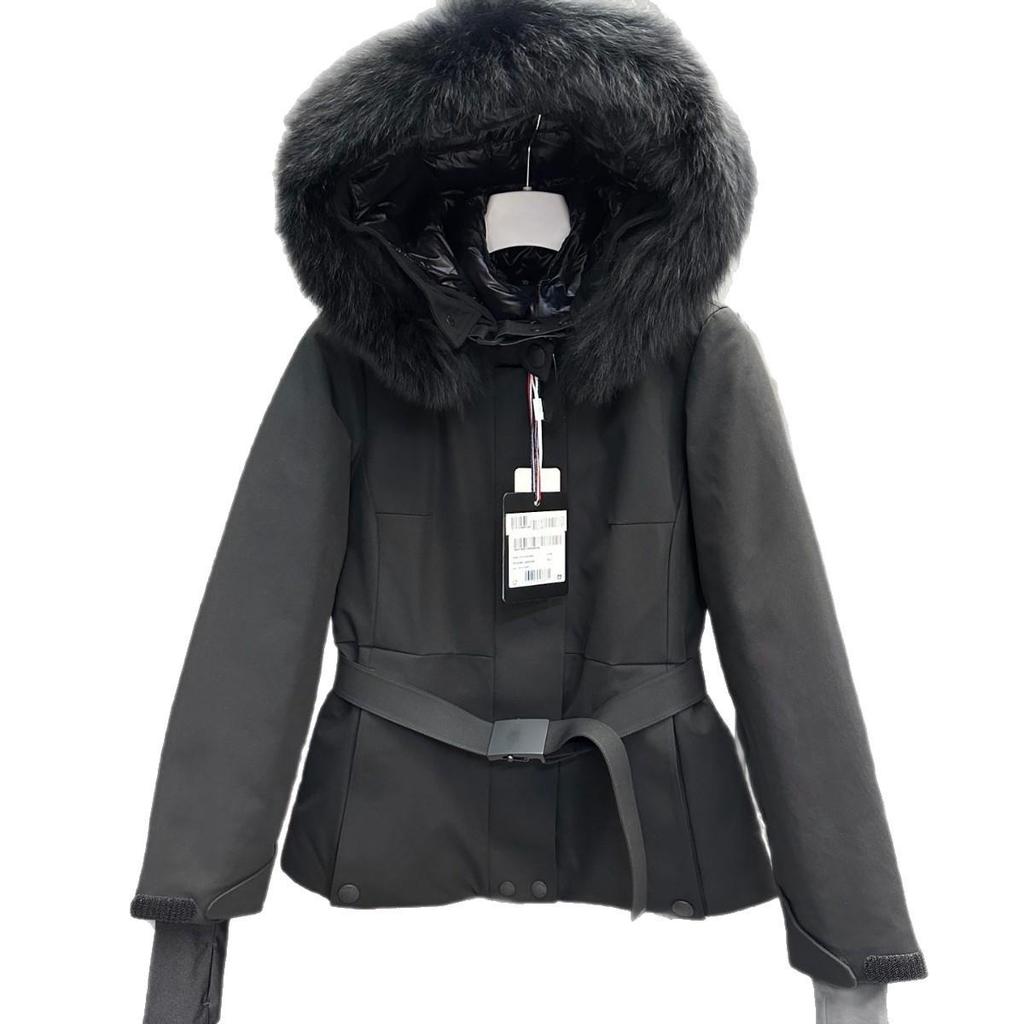 Dujia Women's Fur Collar Slimming Ski Down Jacket - Waterproof and Warm Coat