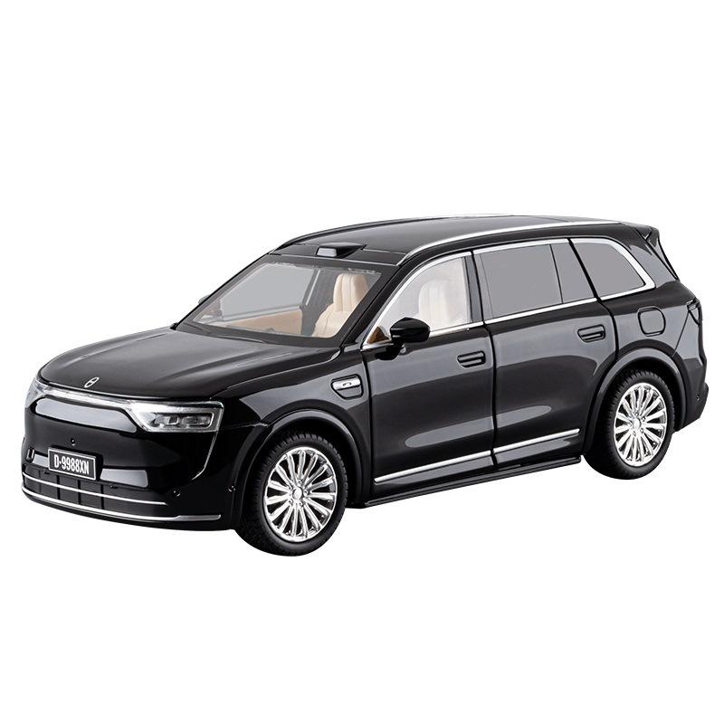 1:22 M8 SUV Alloy New Energy Car Model Diecast Metal Vehicles Car Model High Simulation Sound Light Gift