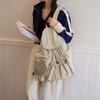 Ins Style Backpack New Fashionable Pleated Personalized Large Capacity Flip Backpack