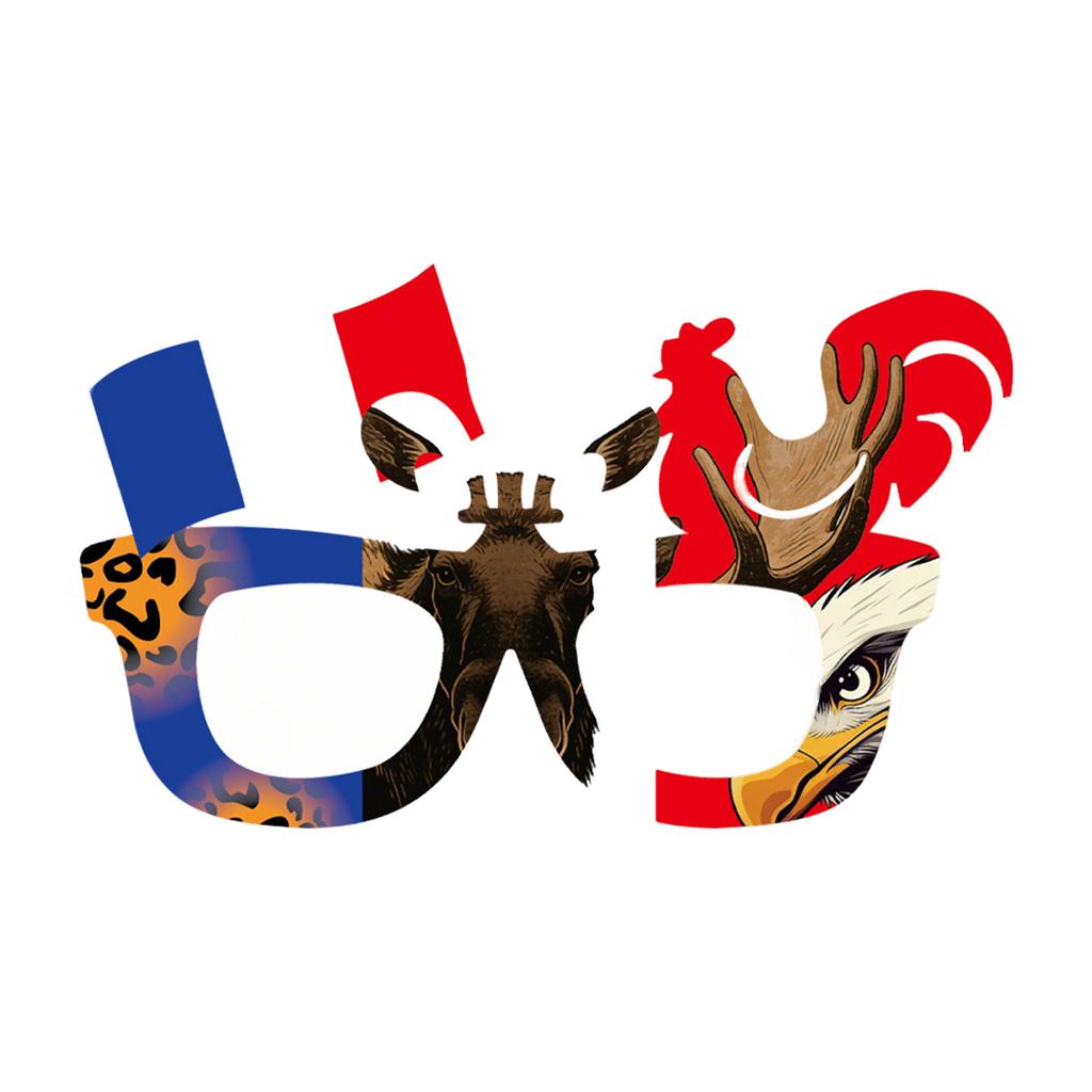 Flag Glasses, Fan Cheering Props, Football Decorations, Mascot Glasses Frames
