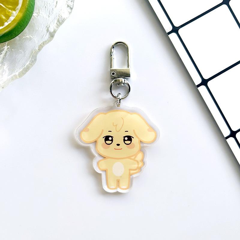 10CM Pop-up Store Doll Keychain ANITEEZ Cartoon Cute Plush Pendant Keyring Bag Accessories Kpop Yunho Yeosang Fans Gifts