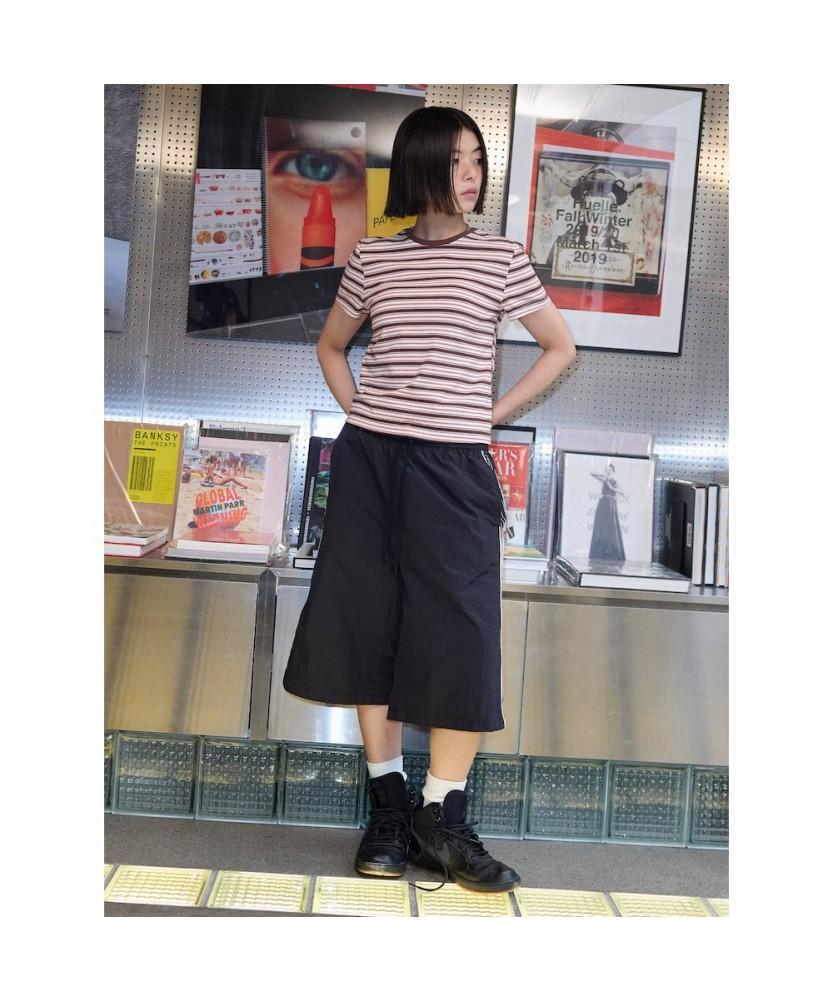 Saendeusaundeu (Unisex) Synthetic Bermuda Banding Shorts Black