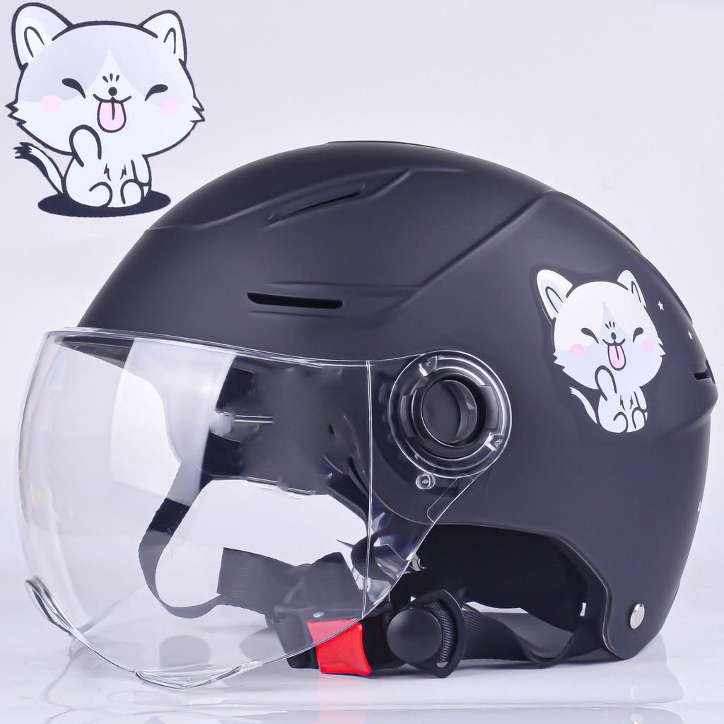 Electric Car Helmet Cute Cat Lightweight Personality Summer Riding Helmet National Standard Sun Protection Hat