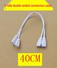 LED Tube Connector: T4/T8/T5 Extension Cord with Double Plug Adapter for Fluorescent Lamp Holders
