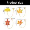 Fall Leaves Metal Bookmarks with Chain Pendant Novel Fiction Page Marker Page Divider for Book Lover Teacher Adult