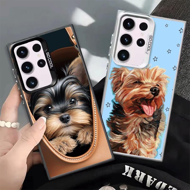 Yorkshire Terrier Dog Soft Phone Case for Samsung Galaxy S24 S25 FE S26 Edge S23 Ultra S22 Plus S21 + Shockproof Cover Back Shel
