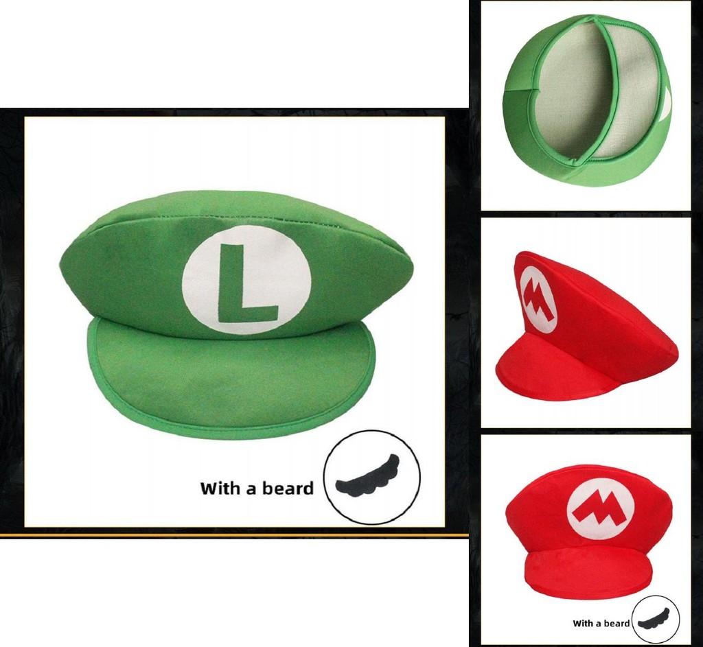 Super Mario Bros Rot Grün Cosplay Hut Unisex Kostüm Requisite Geschenk