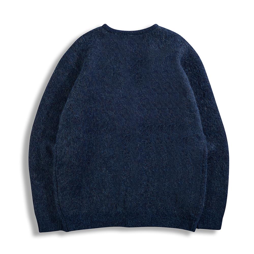Guernsey Woollens Alpaca V-Neck Cardigan - Navy