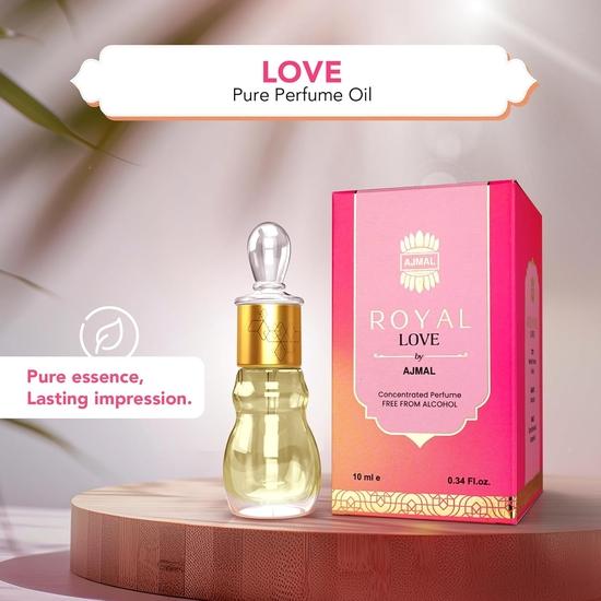 Ajmal Royal Love Attar | Fragrance | Women Non-Alcoholic | Long Lasting Attar for Women - 10 ML