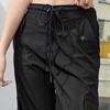 American Overalls Ladies's Summer Thin Section High Waist Wide Leg Quick-drying Sports Pants Straight Paratrooper Pants Ladies