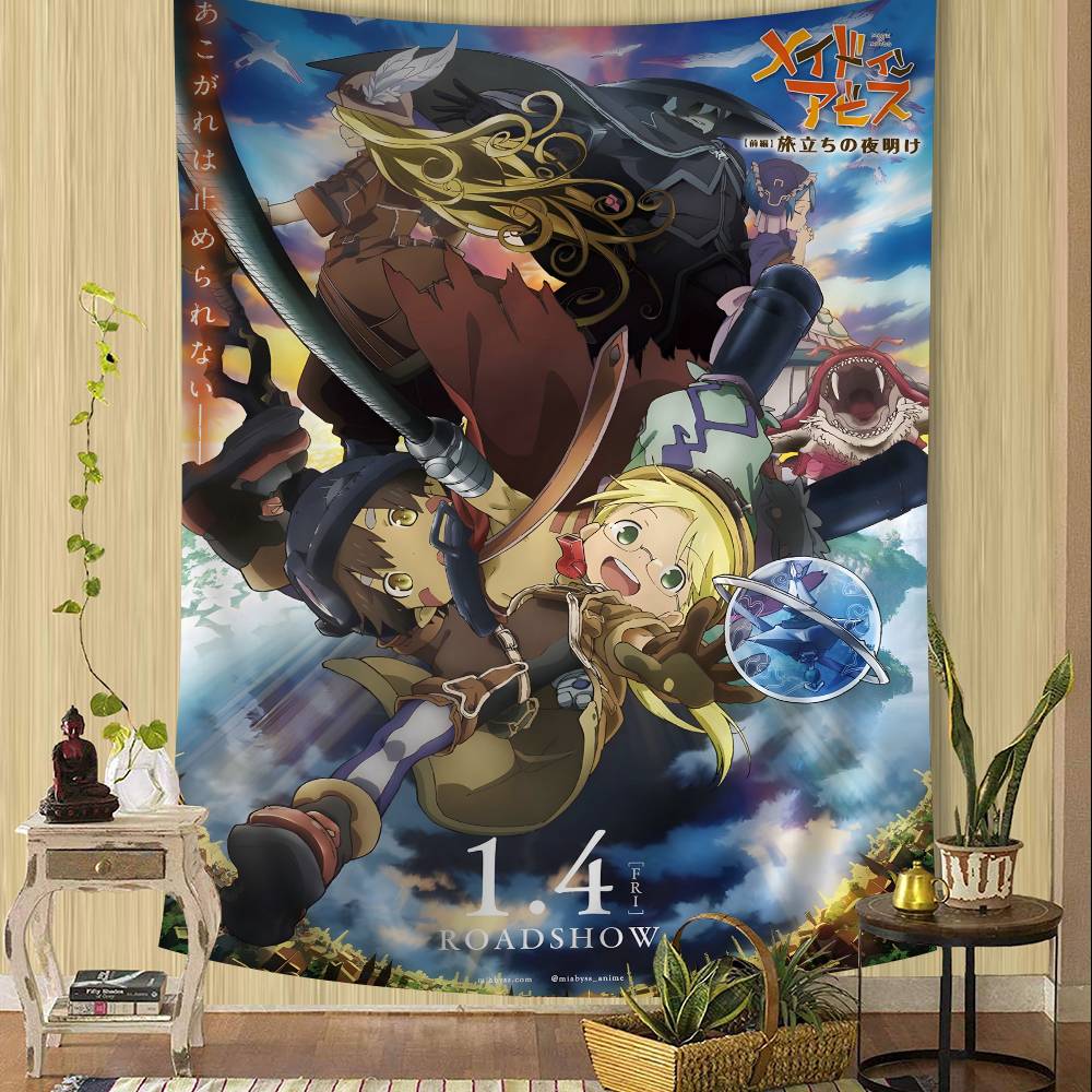 Made In Abyss Movie Anime Tapestry For Living Room Home Dorm Decor Home Decor
