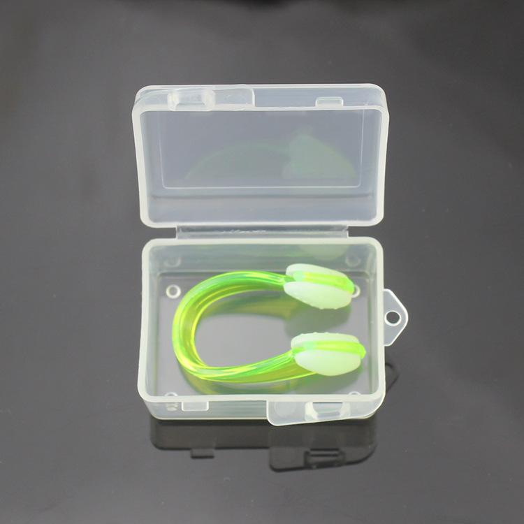1Pc Swimming Nose Clip with Storage Case Silicone Waterproof Swim Training Protector