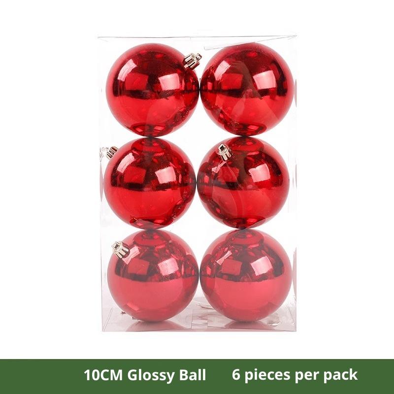 6/12 szt. 3-10 cm Dekoracje świąteczne Czerwone galwanizowane plastikowe bombki choinkowe