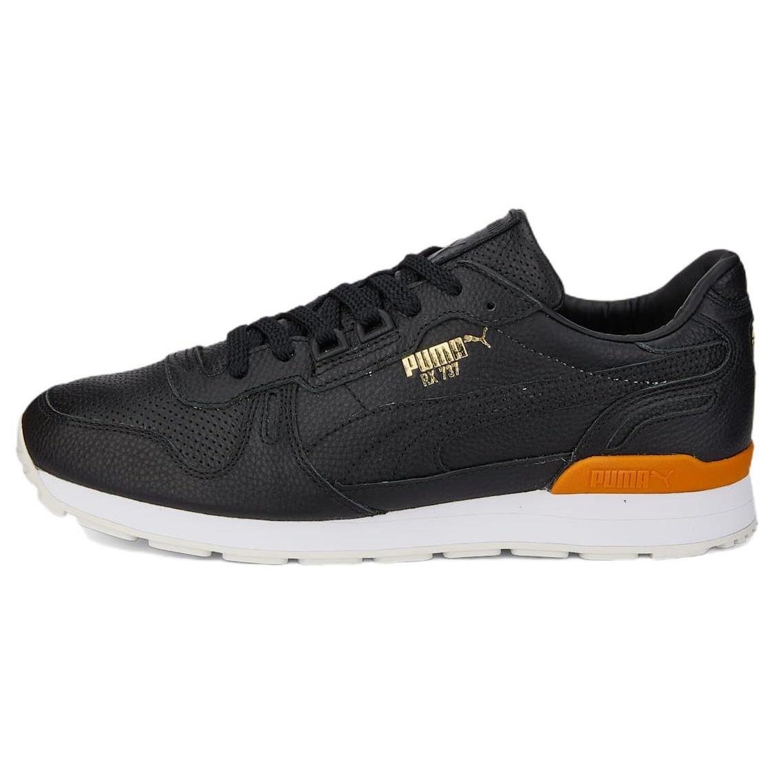 PUMA Rx 737 Premium Lace Up Black White Orange Men s 387256-02 EU 43
