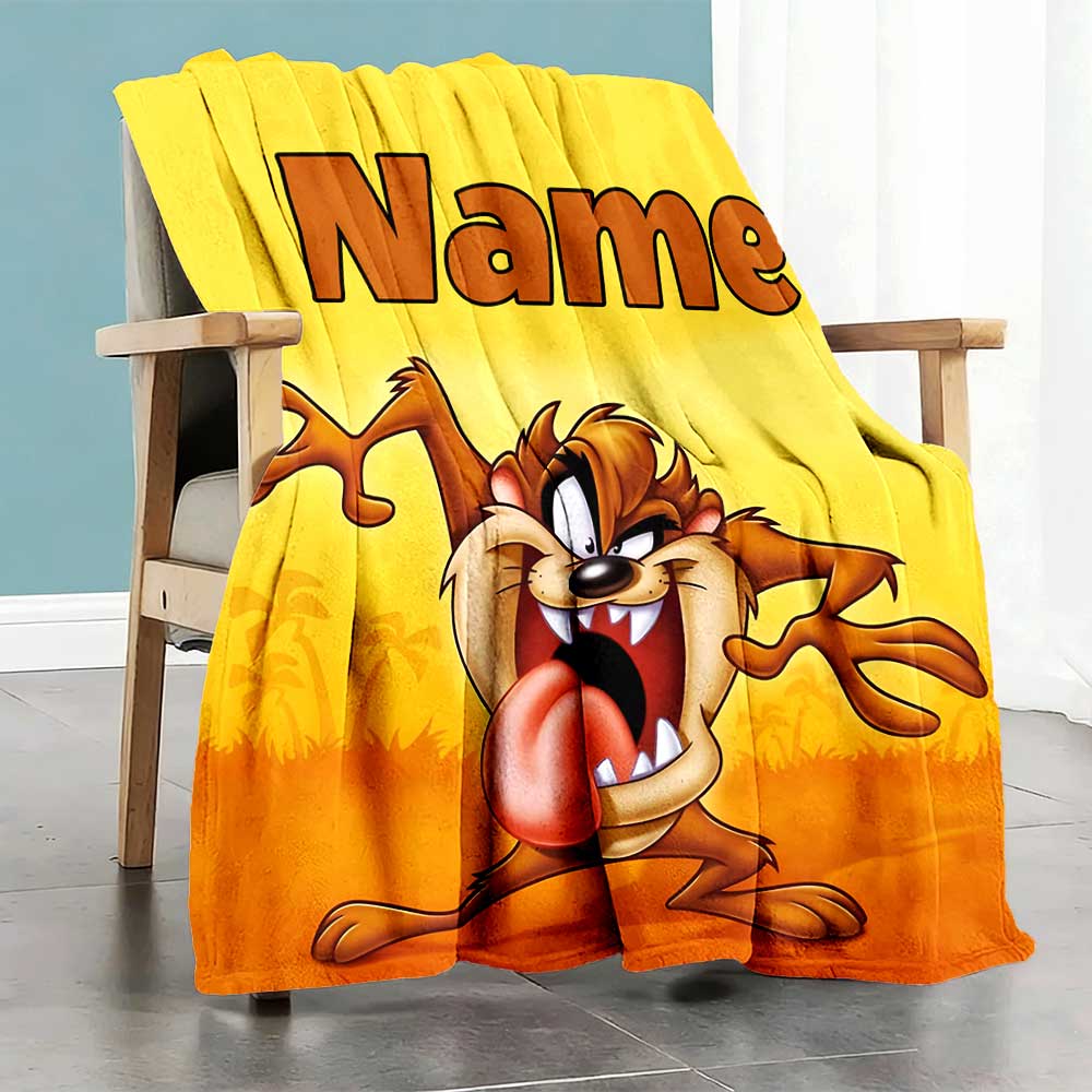 Warner Bros. Movies (27) Customize Your Name Blanket Cozy Customizable Blanket Soft Warm Cozy Throw For Livingroom Bedding Picnics Office Chair
