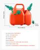 Fuel Container, 6 L, Fuel Tank with Spout & 1.9 L Extra Oil Container, 5.5 L/min Max Flow Rate, Leak-proof and Portable Flat Fluid Container for Most