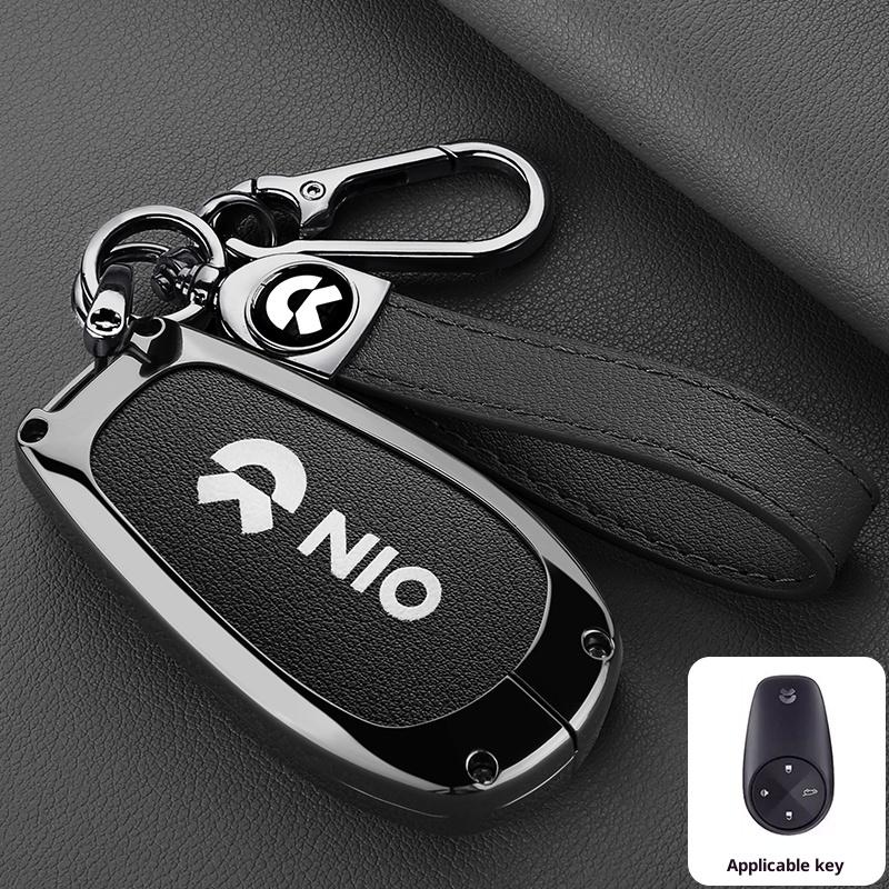Zinc Alloy Leather Car Key Key Case For Nio Et7 Et5 For Nio Nio Es6 Es8 Ec6 Et7 Key Fob Car Key Case