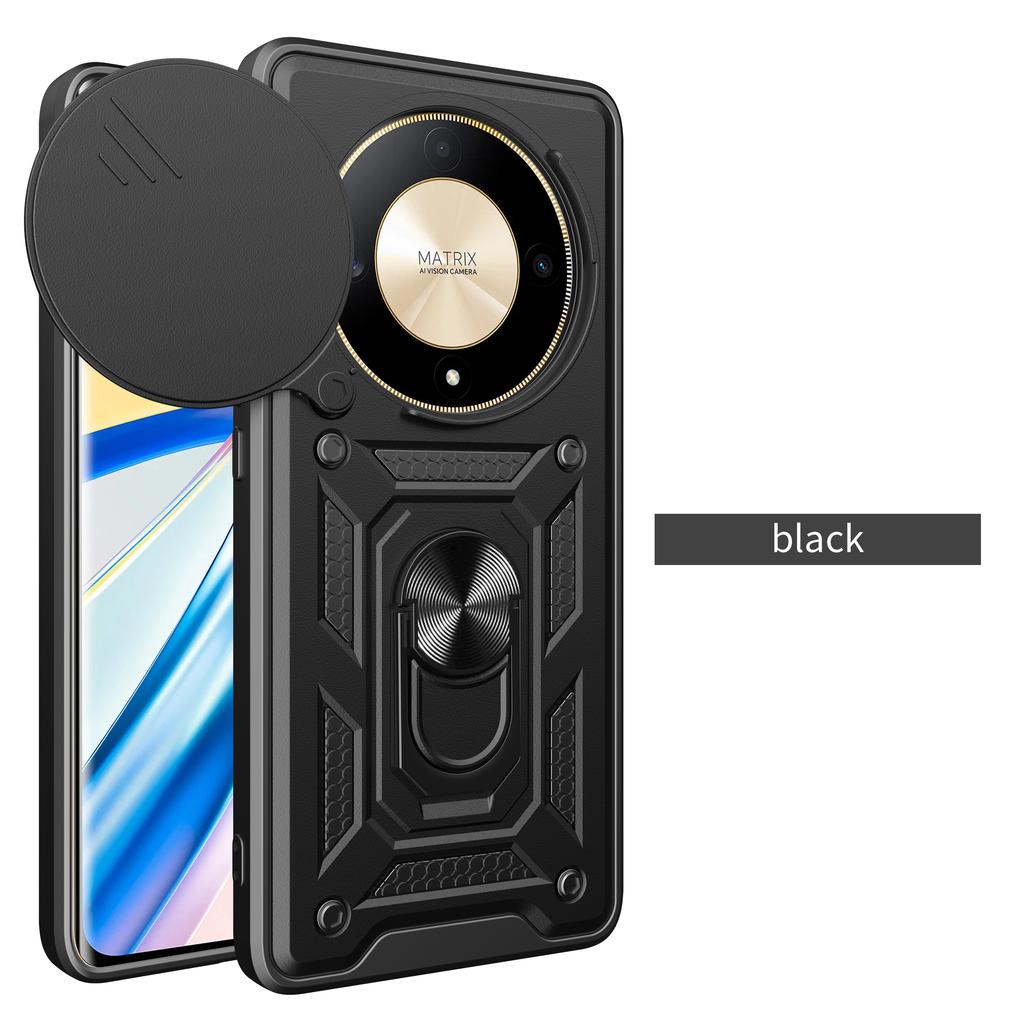 For Honor Magic 5 Lite Case Honor X9A Magic5 Lite Shockproof Armor Car Holder Magnetic Ring Phone Cover Camera Protect Fundas