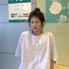 Summer Cotton Short-sleeved T-shirt Women's New Popular Front Shoulder Design Sense Niche American Loose Half-sleeved Top