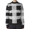 Marie Claire Black Mock Neck Checkered Golf Sweater Women's (735751)