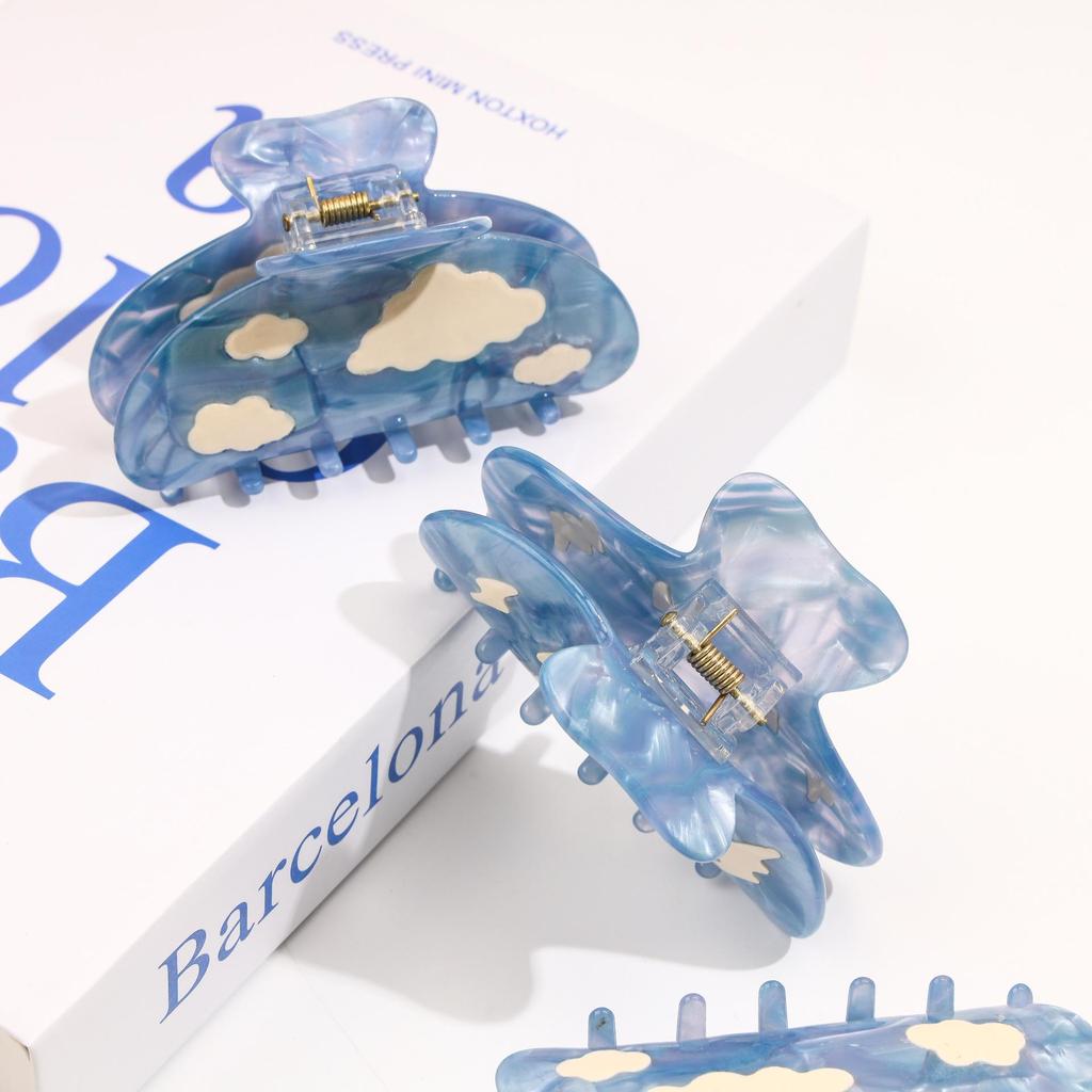 Cloud Lightning Splice Acetate Hair Claw Clip - Women's Updo Accessory