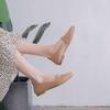 2025 New Women's Shoes Spring and Summer Doudou Shoes Fashionable Versatile Medium Heel Single Shoes Women's Flat Mother Work Shoes