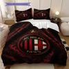 Eredità AC Milan: Set Glory a tre pezzi (1 * copripiumino + 2 * federa, senza nucleo) Set biancheria da letto Copripiumino e federa Morbido e confortevole