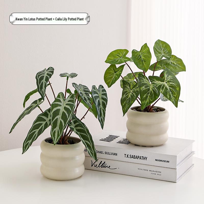 Nordic Indoor Desktop Bonsai: Artificial Green Plants for Office Decoration