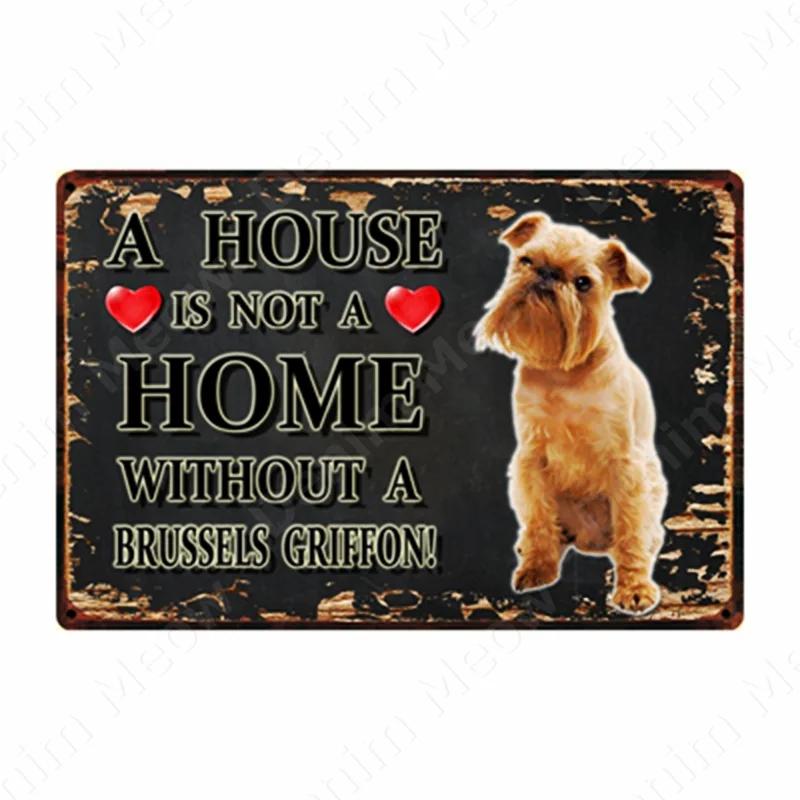 A House Is Not A Home Without A Dog Plaque, Vintage Metal Tin Signs, Bar, Cafe, Home Decor, Springer Spaniel, Wall Art Poster